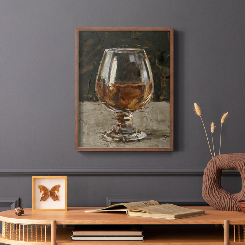 The Hard Stuff III Framed Print - Solid Wood, Brown, 20" H x 16" W