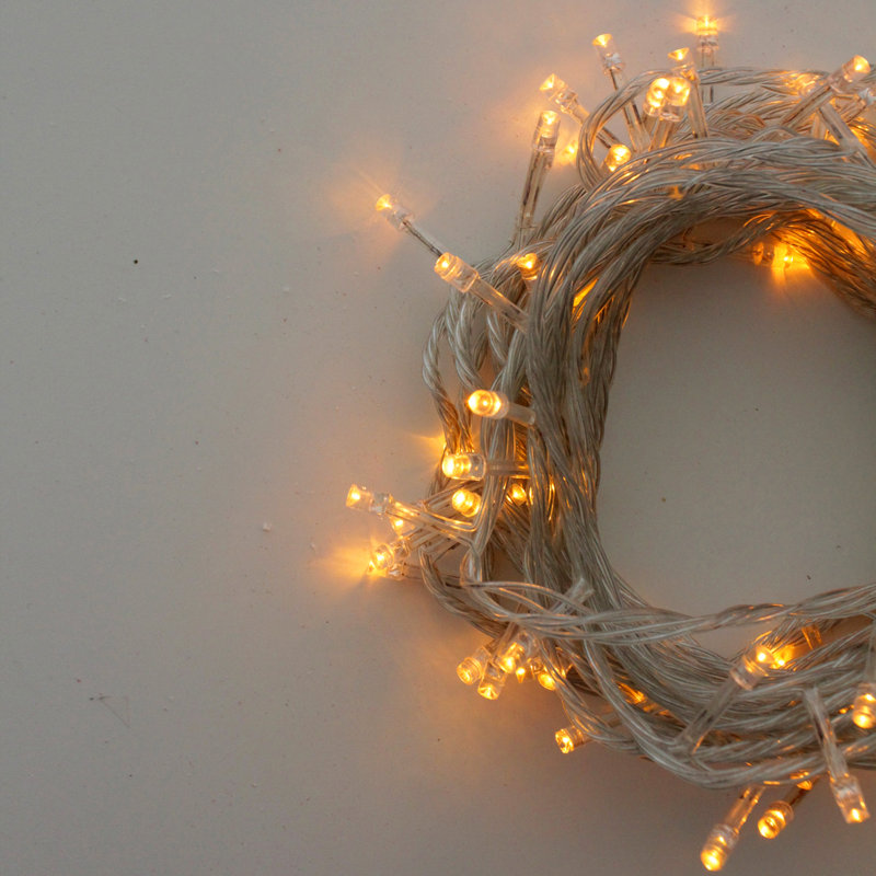 Milo Indoor Plug-in LED Wide Angle LED String Light, Yellow, 64 ft.