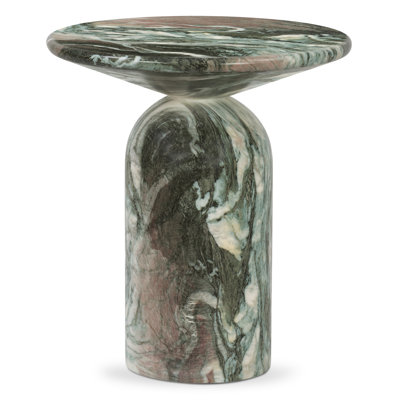 Table de bout en résine Dalissa avec finition en marbre