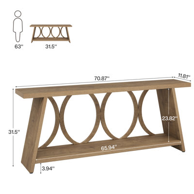 70.86" Long Console Table with Storage