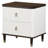 Dzianis 2-Drawer Nightstand in White and Walnut