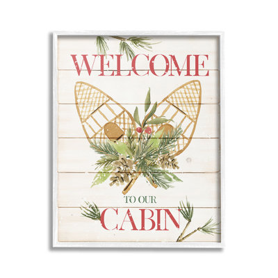 «Rustic Cabin Welcome», art de la giclée encadrée par Deane Beesley