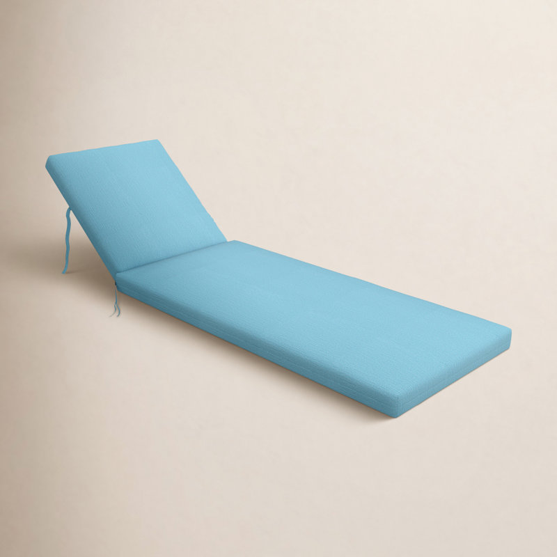 Amala Sunbrella® Outdoor Chaise Lounge Cushion, 23" x 29"/25" x 47" , Cast Horizon Sunbrella® Plainweave