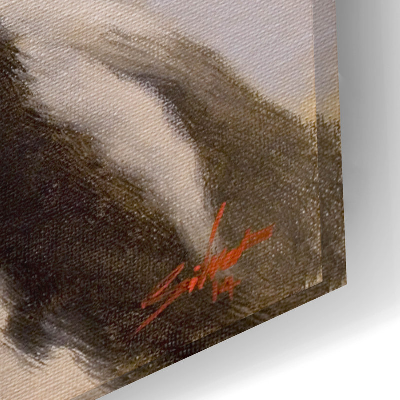 «Serious Cow» par John Silver, H 16 po x l 24 po x P 0,2 po