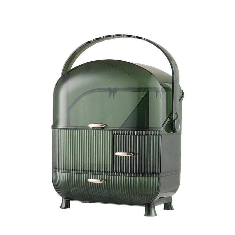 Hainesburg Plastic Makeup Organiser, Translucent Green