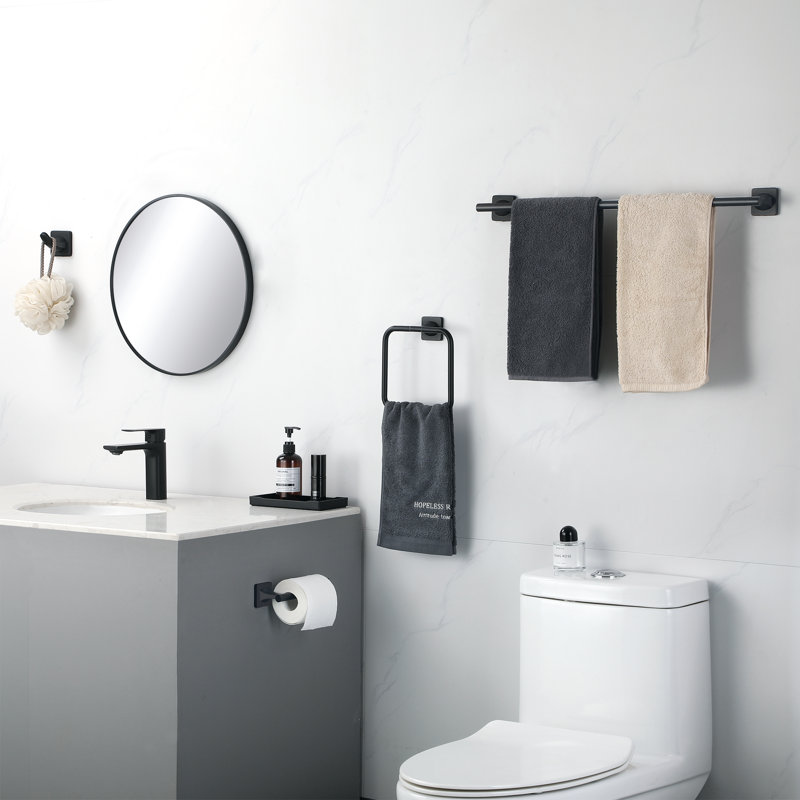 Ensemble de quincaillerie de salle de bain murale 5 pièces avec serviette Bart