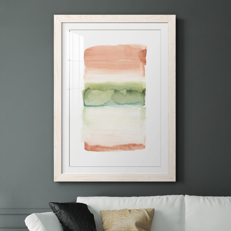 Skye II - Peinture encadrée sur papier, H 31,5 po x l 23,5 po x P 1,5 po, Papier encadré blanc