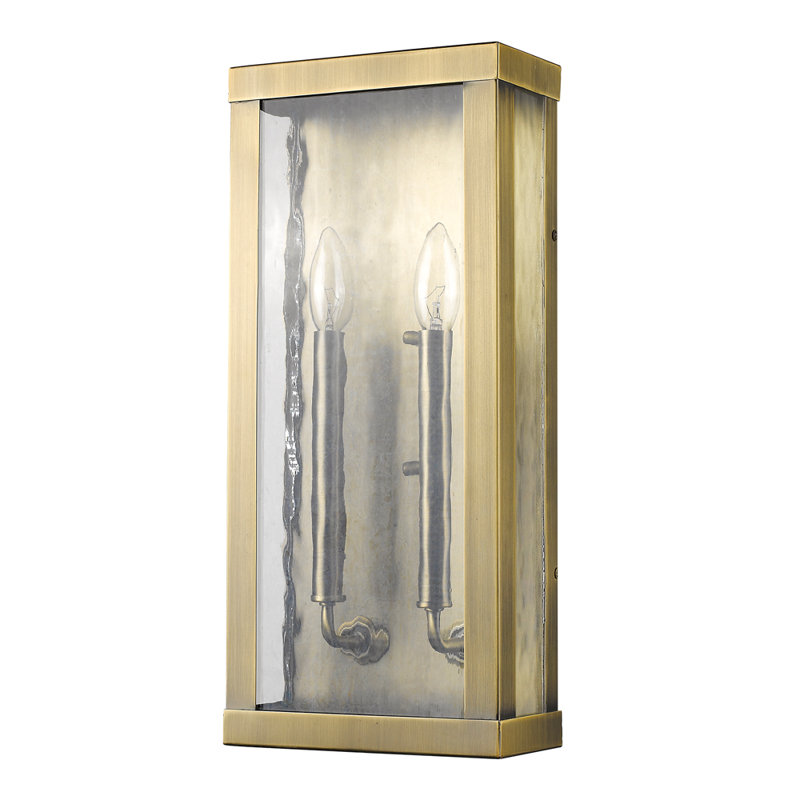Goncalo Wall Light, Antique Brass, 12" H x 6.75" W x 4" D