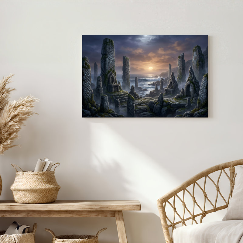 «Gallery Wrap», art mural sur toile pour le salon, la chambre à coucher, le bureau ou le vestibule - décoration murale décorative avec paysage mystique