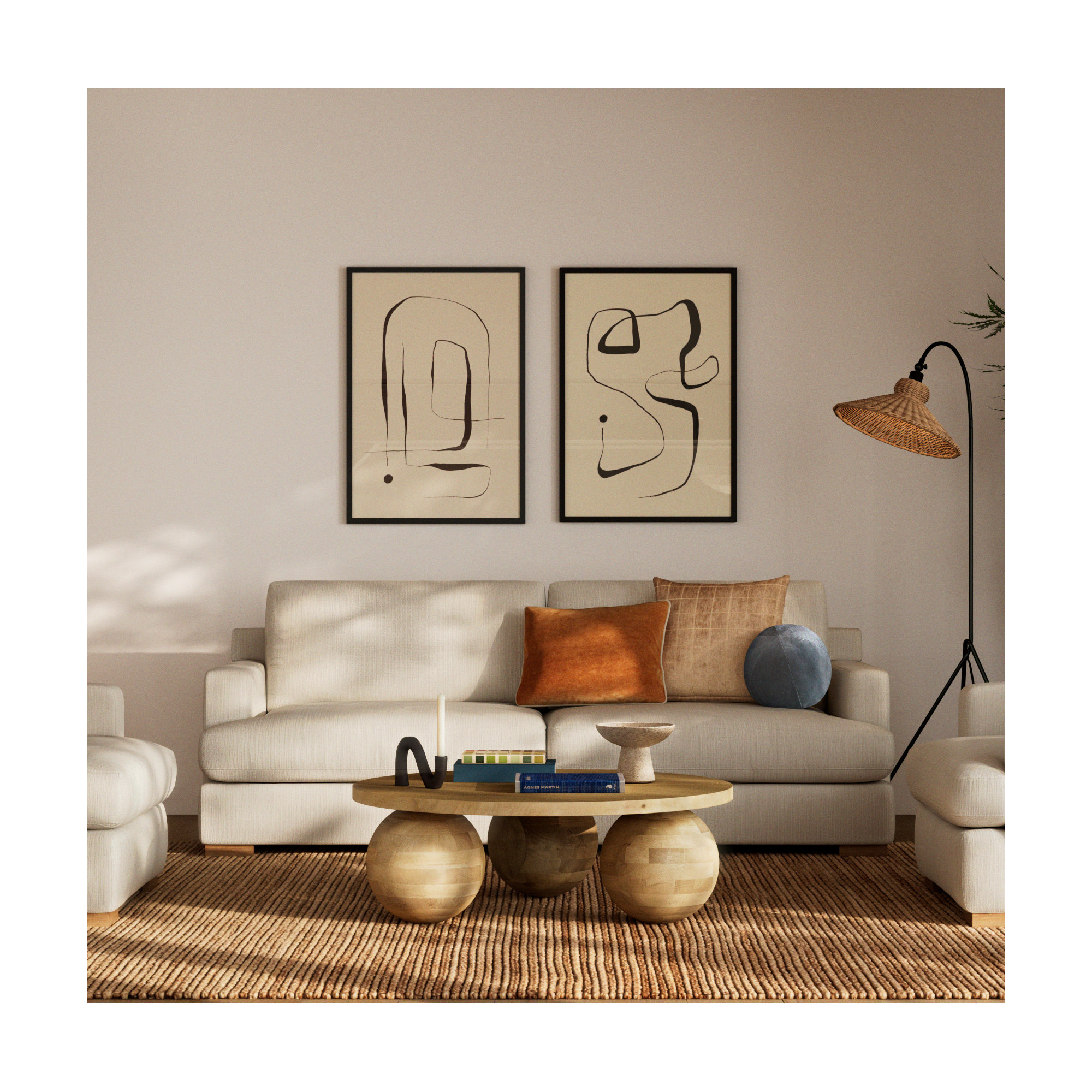 Byers 85'' Upholstered Sofa, Effie Linen Performance Linen