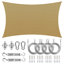 Toile d'ombrage rectangulaire Royal Shade avec trousse de quincaillerie et corde-114882086-114882084