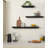 The Sadie 3 Piece Floating Shelf Set Black, 1 each 18" 24" 36"-124918913