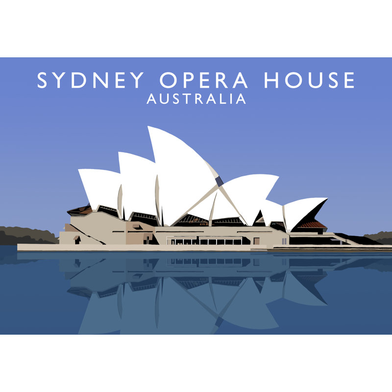 'Sydney Opera House' 1 Piece Wall Art, 30 cm H x 40 cm W x 1 cm D, No Frame