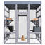 62.6" Wooden Cat Enclosure For Patio, Grey, Waterproof Roof, 2 Napping Spots, Multiple Platforms, Rust - Proof Mesh, Quick To Up Grey Outdoor Spaces, , Wire, Secure And Comfortable Setup