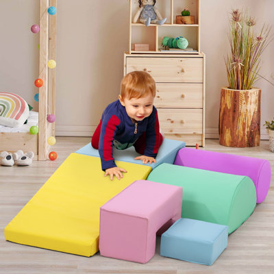 6 pièces blocs d'escalade en mousse pour tout-petits
