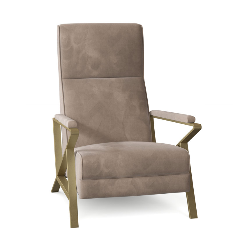 Infinity 28.25" Wide Manual Standard Recliner, Brushed Brass, Perigold Replay Fern