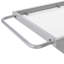Élégant chariot-bar avec base en verre incassable et en fer stable, tablettes élégantes et minimalistes
