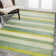 Aliyaah Gradient Ticking Striped Green/Blue Rug