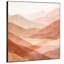 Très grand reproduction d'art sur tissu mural - Paysage de montagne en terre cuite chaude en rosé et beige pour la chambre à coucher - «Assemblage requis du cadre (cadre non fini)»-124792091