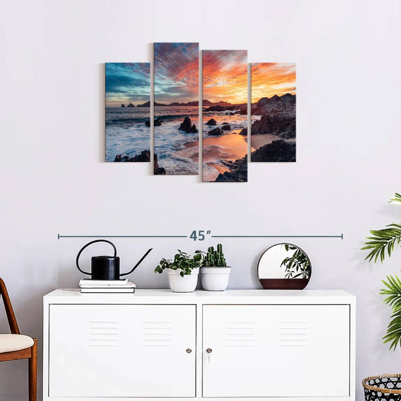 «Cabo San Lucas Rocky Beach», reproduction d'art sur toile, H 22 po x l 36 po x P 1 po