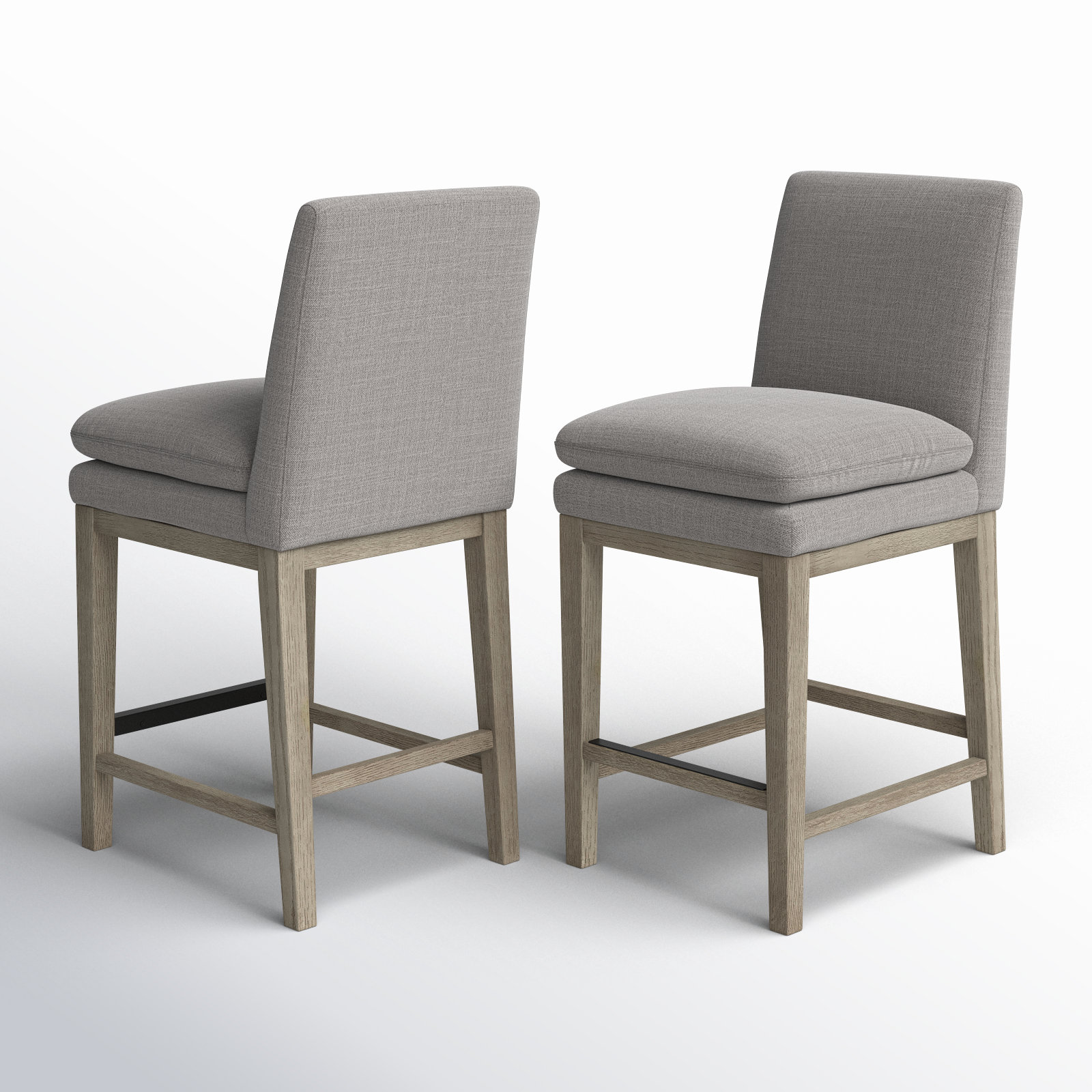 Bethea 26" Bar Stool, Effie Flint Performance Linen