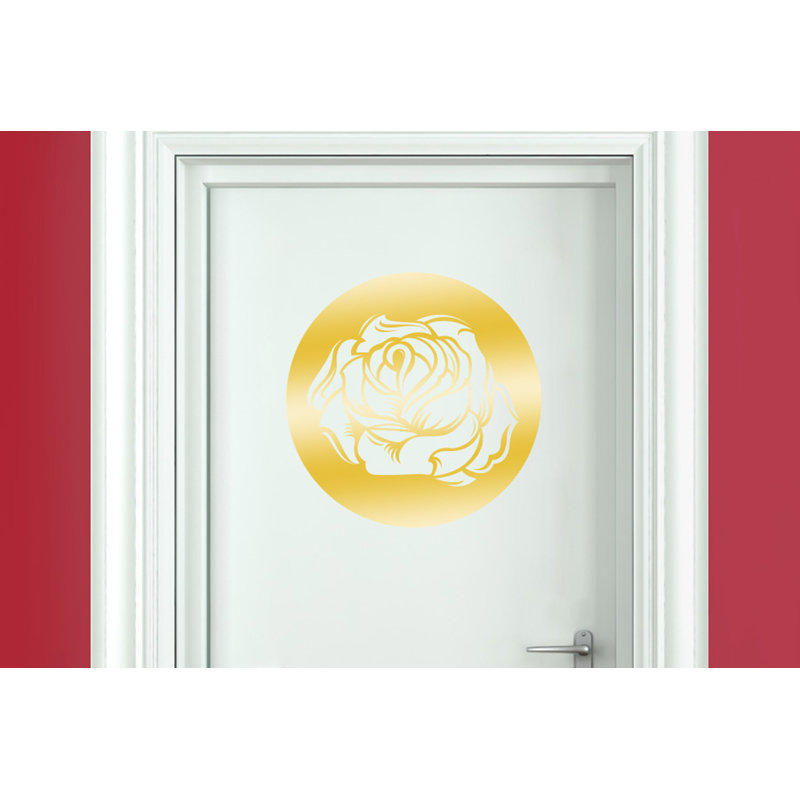 Plants & Flowers Wall Decal, Shiny Gold