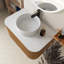 30 po L 19 po x H 19 po, meuble-lavabo mural simple avec plateau en marbre blanc-935633871