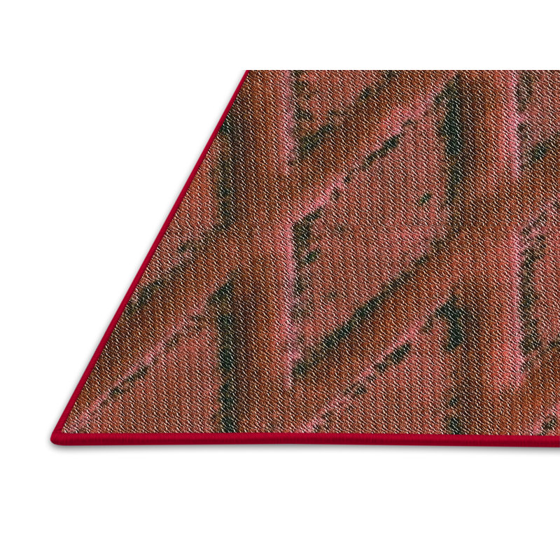 Tapis brun tissé à la machine, Rectangle 5 pi x 7 pi