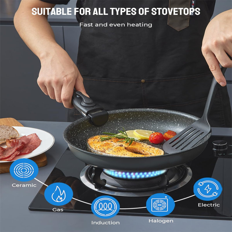 Metrodora 10 - Piece Granite Cookware Set