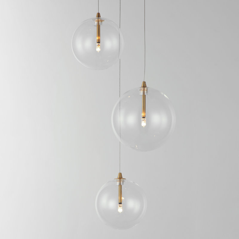 Global-Multi-Light Pendant, Natural Aged Brass