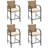 4 - Person Patio Dining Set with Square Table , Cushions Included