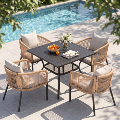 Granborough With Cushioned PE Rattan Chairs