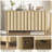 59" Fluted Sideboard With Storage, Large Buffet Cabinet With 4 Doors For Kitchen And Living Room-528691686