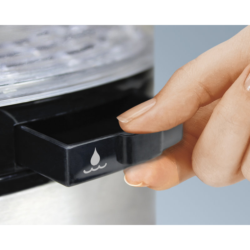 5.5 Quart Black and Silver Digital Steamer with Timer