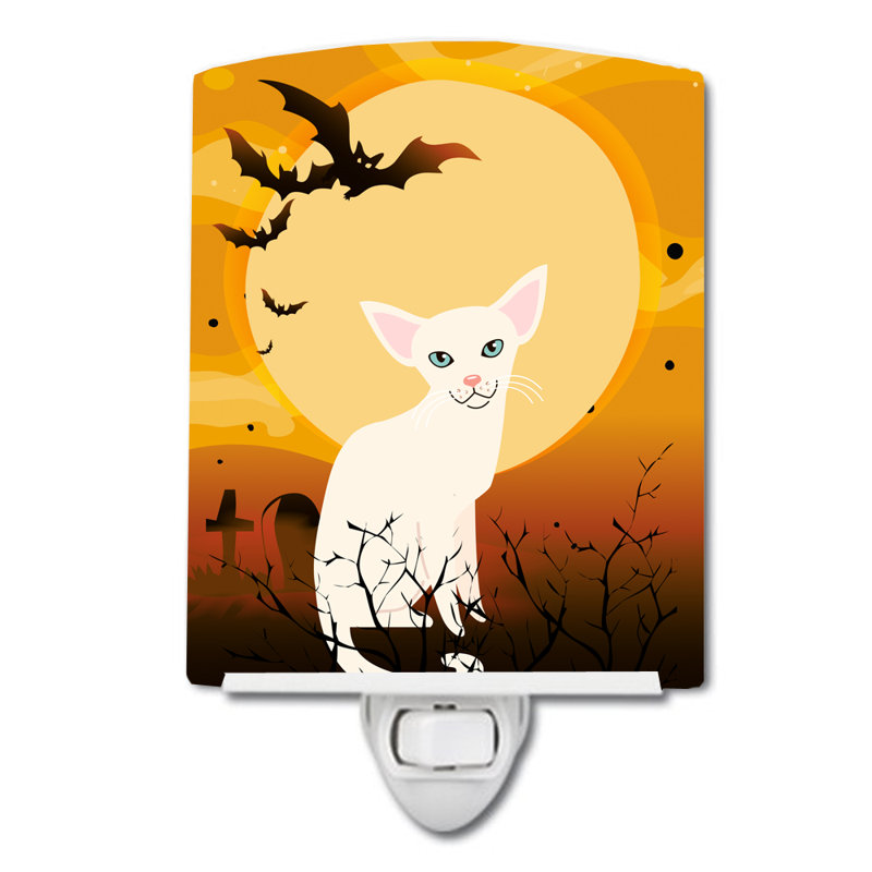 Halloween Foreign Cat Ceramic Night Light