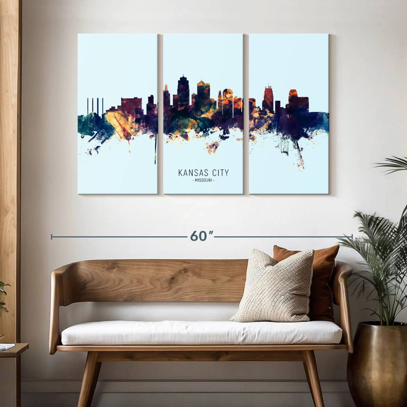Skyline de Sirecs, Missouri, Kansas, H 32 po x l 50 po