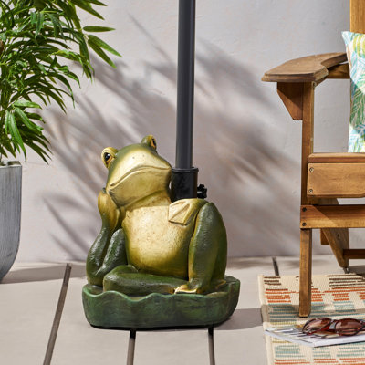 Frog Umbrella Base - Concrete Material, 13.92" D X 13.27" W 15.44" H, 58.98 Lb, 19.75" Pd 17.5" 61.93 Lb Wt In ,