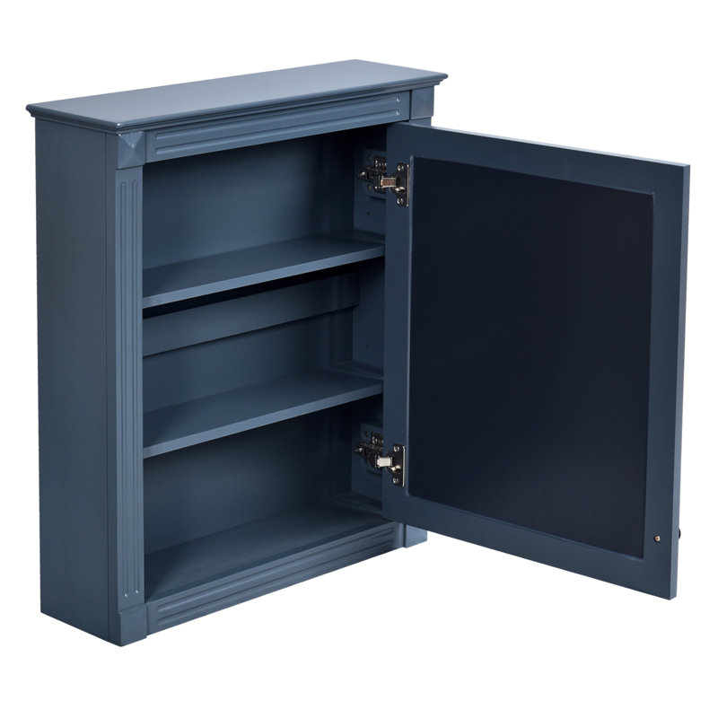 Élégante armoire de salle de bain murale avec options de rangement polyvalentes, Bleu