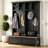 55.9-Inch Farmhouse Hall Tree With Wood-Grain Bench And Double Drawers — Versatile Entryway Storage Solution-1123870338