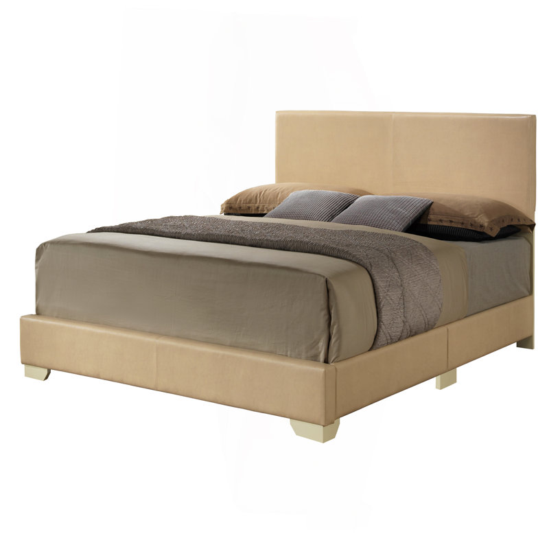 Charmant lit double décontracté beige