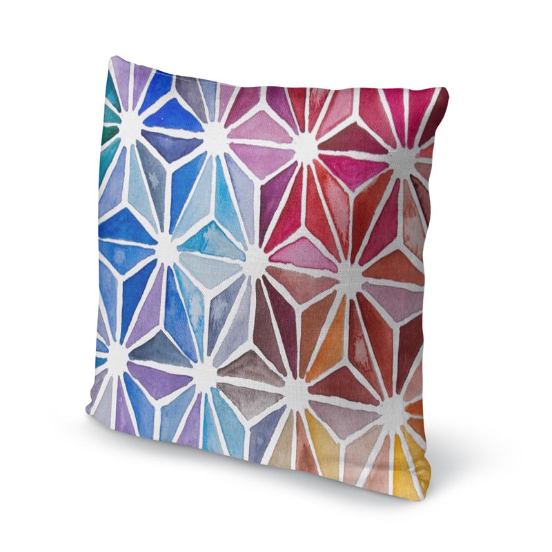 Throw Pillow Rainbow, 26" x 26"
