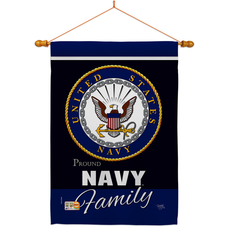 Navy Blue Polyester Military House Flag 28x40