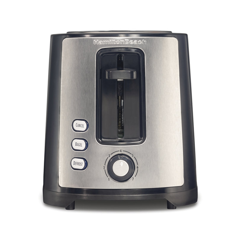 Hamilton Beach Black Stainless Steel 2-Slice Toaster with Wide Slots
