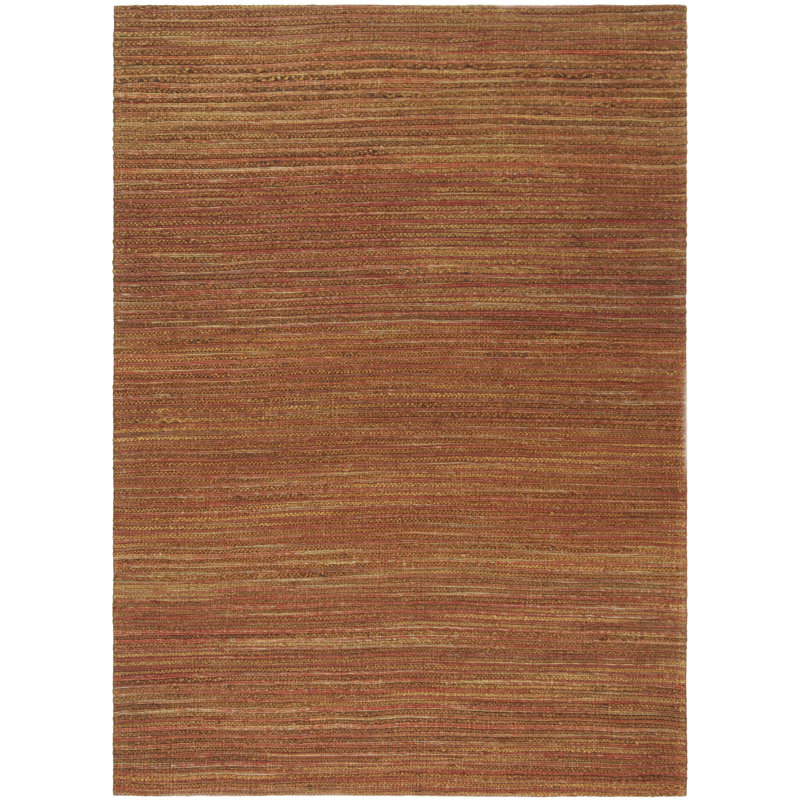 Doleman Hand Woven Hemp/Cotton Rug in Rust, Rectangle 6' x 9'