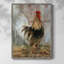 Farmhouse Rooster, reproduction encadrée - bois massif-1858635339