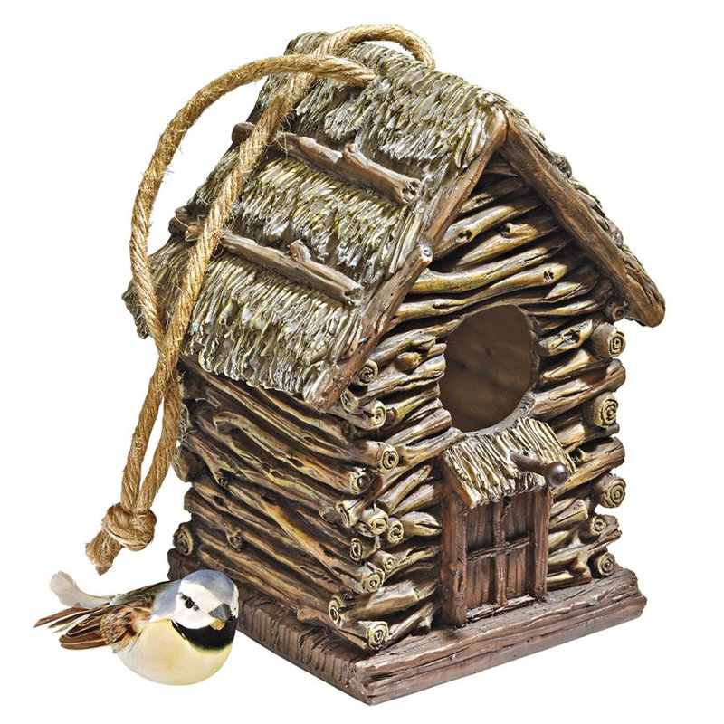Cottage Bird House Statue