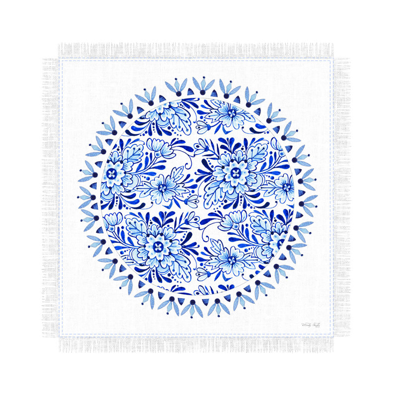 «Tuule Chinoiserie Circle I», reproduction sur toile tendue, H 12 po x l 12 po