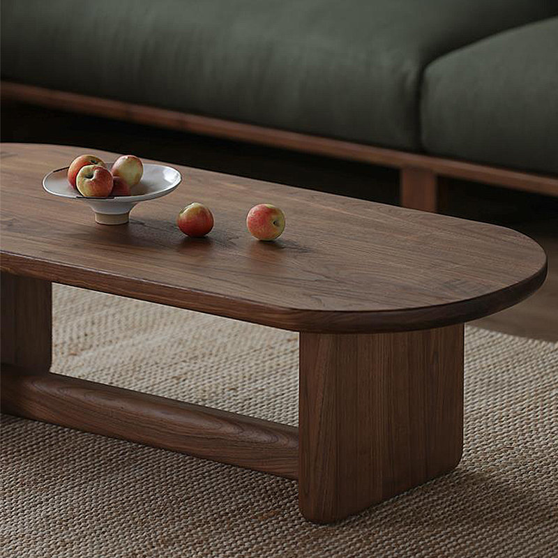 Table basse ovale de style rétro rétro