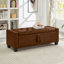 Banc capitonné rembourré avec rangement spacieux pour le salon de la chambre à coucher, couloir polyvalent, facile à assembler et à nettoyer-128632651