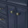 Palace 60 In. Double Sink White Quartz Countertop Vanity In Monarch Blue With Waterfall Faucets